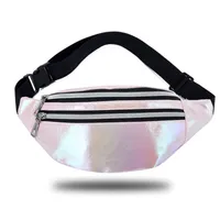 Designer Lulu Belt Bag For Women Luxurys Small Holographic Fanny Pack Laser PU Beach Travel Banana Hip Bum Zip Waist Bags Wallet 12