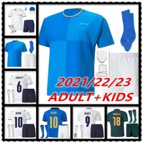 Kit para niños adultos 2021 2022 2023 Italys Bonucci Barella Chiesa Soccer Belotti Barella Insigne 20 21 22 23 Sensi Renaissance Chiellini2083
