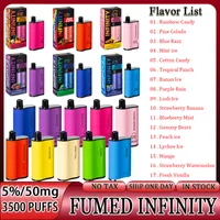 FUMED INFINITY 3500 Puffs Disposable E Cigarettes Infinity Vapes 1500mah Battery Capacity 12ml With Puff 3500 Extra Vape Pen E-cigarettes QRJOY