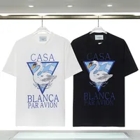Camiseta de diseñador para hombres Moda impresa Camiseta Top Qualidades Algodón de algodón Manga corta Hip Hop Hop Streetwear Casablanc Camisetas