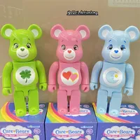 Bearbrick våldsam byggsten Bear Rainbow Love Doll Handgjorda prydnadsflödet spelar Blind Box Gift219C