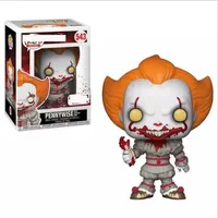 Funko Pop Figures Clown Back to the Soul Hand Office Model It Decoration Toy Pennywise Master versie 543#200L