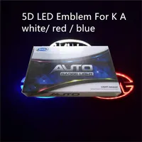 5D CAR LED Emblem Badge Auto Syrads Logo Lear Light White Blue Red Red 130 × 65 مم لـ KIA3037