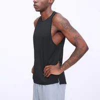 Custom en blanco Active Wear Men Gym Sports Running Fitness Fitness Tops173b