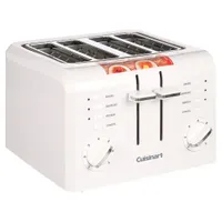 Cocisinart Toasters Acentos de acero inoxidable 4 Slice Compact Plastic Toaster Brekers