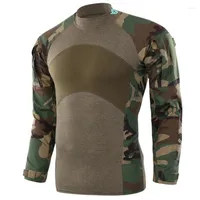 Heren t shirts 2023 tactisch shirt outdoor militair t-shirt leger camouflage camisetas camo patchwork jagen camping wandeltjes tops