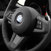 Alcantara Deri Sarma BMW E89 Z4 2009-2015 Aksesuar Direksiyon Simidi Kapağı Döşeme Çıkartmaları Araba Stil İç Mekan Mouldings273N