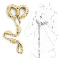 Красотные предметы BDSM Бондаж ожерелье сексуальное конопля для воротника фетиш SM наручники Femdom Erotic для взрослых для пар для пар наборы