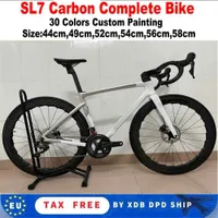 Chameleon Nieuwe SL7 Carbon Complete Bike Disc Rem Race Road Bike Compatibele DI2 -groep met ACE 6 Bolts Center Lock Welset