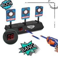 Blocks Shooting Target 3 Outdoor Hunting Set Useful Auto Reset Intelligent Light Sound Effect Scoring s Toys z1219 230104