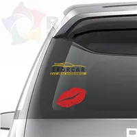 Kiss Mark Lips Car Sexy Decal Sticker Car Window Wall Bumper Girl Chick Lipstick Window Red244W