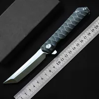 MIKER Tanto survival pocket knife folding knives blade D2 steel handle hunting knife camping EDC tools CNC sharp Utility tactical 2049