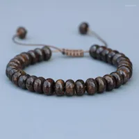 Strand Edothalia 5 mamãos de abacus 8mm Bracelets de pedra natural para homens Mulheres Antigo Cinzento Matte Onyx Conta
