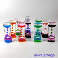 Factory Outlet Kg41 two color liquid oil leakage sandglass timer decompression crafts creative gift ornaments