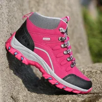 Veiligheidsschoenen Fashion Spring Outdoor Wandelen Ladies Hoge Top Stand tegen niet -slip demping Casual Sneaker Women Quality Climbing Trekking Shoe 230105
