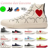 All Starsds Shoe CDG Spela Love With Eyes Hearts 1970 1970-talet Big Eyes Beige Black Classic Casual Skateboard Sneakers 35-44 Box Tag