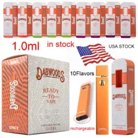 Dabwoods 1.0ml Rechargeable Disposable Vapes E cigarettes Starter Kits Vape Pens 280mah Battery Vape Pods Empty Device Pod USA Warehouse