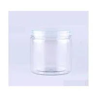 Bouteilles de rangement Jars 8 oz 250g Plastique Clear Clai Crème Crème de gommage