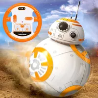 Action Toy Figures Fast Shipping BB-8 Ball RC Robot BB8 Action Figure BB 8 Droid Robot 2.4G Remote Control Intelligent Robot BB8 Model Kid Toy Gift T230105