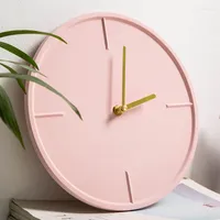 Стеновые часы творческие современные часы цемент скандинавский розовый 3d большой офис молчаливой смот