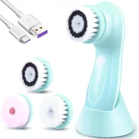 Cepillo de limpieza facial Último tecnología de limpieza avanzada 3 cabezales de cepillo USB Cara giratoria eléctrica recargable IPX6 Implaz del agua