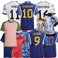 Fans des joueurs Version 2022 2023 Japan Soccer Jerseys Atom Tsubasa Kubo Minamiho Shibasaki Kamadak Tomiyasu Mitoma Ito 22 23 Football Men and Kids Shirts 4xl