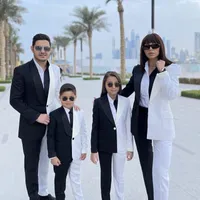 Herrenanzüge schwarz weiße Patchwork-Familie Eltern-Kind gleicher Anzug/Herren Damenkindkind-Blazer Pant Slim Fit Fashion Daily Set Custom Made gemacht