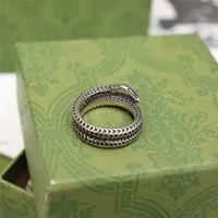 Fashion Band Rings Classic Mysterious Snake Print Letters Ring Luxe Designer Casual Merken Sieraden voor vrouwelijke damesliefhebbers