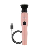 Spa Sciences ECHO Rechargeable Sonic Makeup Brush with Antimicrobial Bristles Pink