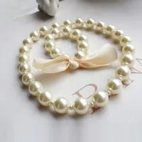 Earrings Necklace Kids Romantic Pearl Jewelry Set For Children Simulated Bead Bracelet Little Girl s Toy Birthday Party Gifts 230104