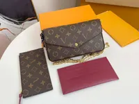 2023 Top 3pcs Set Women Spall Bag Classic Designer Luxy Borse Pochette Bag Felicie Borse in pelle autentica borse in pelle borse di shopping a tracolla con scatola