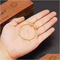 Bangle Small Lovely Gold Dubai Africa Arab Jewelry Charm Girls India Anklet Armband For Kids Baby Birthday Present Drop Delivery Armel Dhazj
