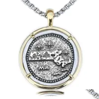 Hänge halsband mode beskriver amerikanska landet Texas Alaska Florida York United State Map Necklace Family Jewelry Graduation Dro Dhyna