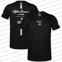 2023 F1 Team Formula One T Shirt Erkekler Yeni Alfa Romeo Sauber Racing Özel Baskı Monza #77 Fan Top 24 Extreme Sports Kısa Kollu Giyim
