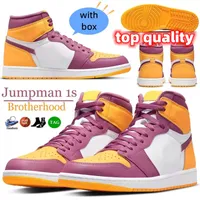 1 1S Jumpman Basketball Shoes Brotherhood High Low Sneakers Mens Womens Trainers Sport Shoes For Men Running KeyChain Tag with Boxes