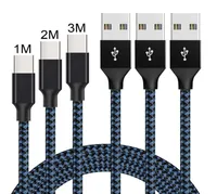 شحن سريع نايلون معدن الكابل مضفر نوع C USB كابلات الهاتف المحمول 1M2M شحن لشركة Samsung S20 S9 S10 NOTE 20 PLUS LG HTC7717503