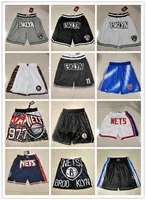 Brooklyn''Nets''Shorts mens Throwback Basketball Shorts pocket Basketball Jersey 7 Kevin Durant Kyrie 11 Irving''11