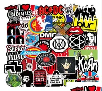 Autoaufkleber 100pcslot Retro Band Rock Aufkleber Musik Graffiti JDM Aufkleber an DIY Gitarren -Motorrad -Laptop Lage Skateboard Car SN9295996