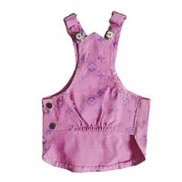 Classic Letter Pattern Dog Apparel Designer Pets Clothes Denim Puppy Pet Vest Princess Dress Skirt for Small Breed Dogs Cats Pink
