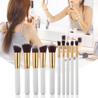 Makeup Brushes 10Pcs Durable Multifunctional Foundation Eye Shadow Powder Kit Brush Set Reusable Cosmetic Applicator