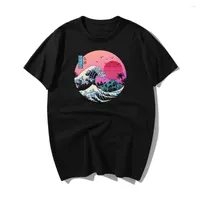 T-shirts masculins The Great Retro Japan Anime T-shirt Harajuku Streetwear Cotton Camitas Hombre Men Vaporwave 2023 Summer Hip Hop Shirt