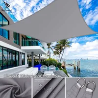 Shade Sail Rectangle Waterproof Outdoor Canopy Garden Patio Party screen Awning 98% UV Block shade Cloth Sun Shelter 0106