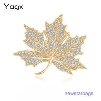 Factory Outlet wholesale brooches New Zircon Women's extravagant style Leaf Anti stray light clasp Waist closing pin Garment accessories