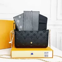 Lyxhandv￤skor Designer Pochette Felicie Bag ￤kta l￤derhandv￤skor Axel Tote Messenger Purse Pl￥nbok