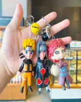 Keychains Naruto Handgemaakte sleutelauto -accessoires Sasuke hanger Cartoon Doll8560563