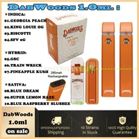 1,0 ml Dabwoods Cigarettes à stylo vape jetable 280mAh Batterie rechargeable vide 510 Vaporisateur Pens Cartridge Box Emballage Autoriser Personnaliser VS Packwoods X Runts 1.0