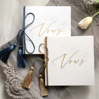 Beauty Items Wedding Vow Books Card Set Rustic Mariage Memories Decoration Invite Gift Communi His And Her Bride Groom Bridal Shower Booklets