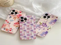 Fashion Flower IMD TPU Soft Phone Cases For iPhone 14 Plus 13 12 Pro Max 11 XR XS X 8 7 Luxury Floral Stylish Rose Girls Lady Wome8953422