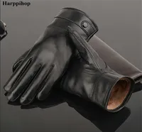 lederen handschoenen Genuine Leatherblackbrown Colorleather Gloves Men Leather Winter Handschoenen Warmbrand Mittens 2111089683491