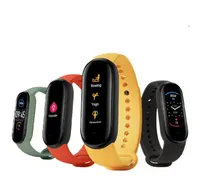MI BAND 6 Smartwatch del braccialetto intelligente Smartwatch a 4 colori touch screen miband 5 fitness blood blborace bind battish frequenza cardiaca monitortarsmartba5658412
